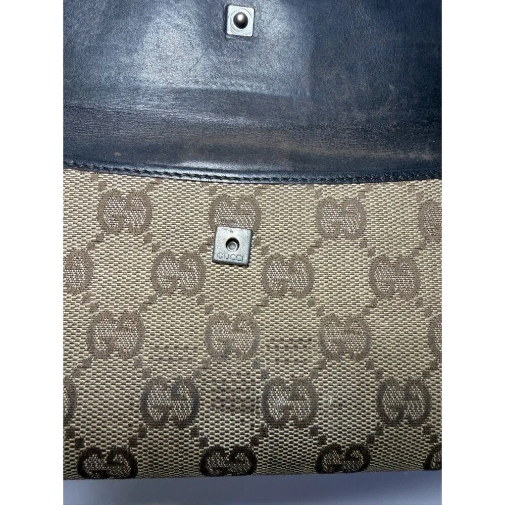 Gucci Brown and Beige Monogram Continental Wallet (Fair) - Picture 3 of 16